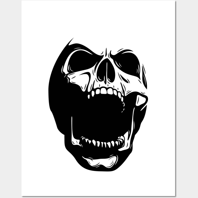 Fury Skull (white) Wall Art by zoneo